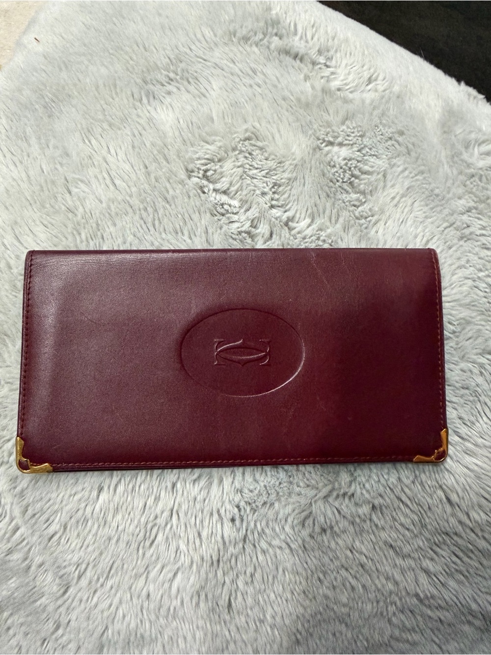 Cartier Leather Checkbook Wallet